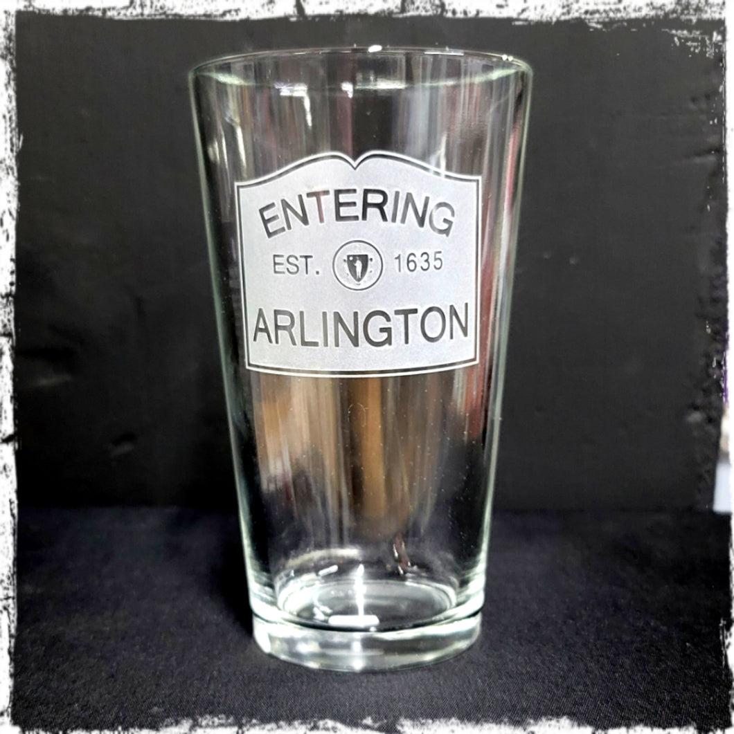 Entering Arlington 16oz Pint Glass